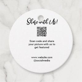 Freigabe der Bildprüfung QR-Code hinzufügen Websit Geschenkanhänger