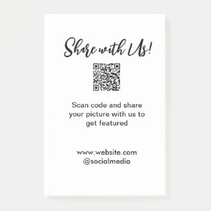 Freigabe der Bildprüfung QR-Code hinzufügen Websit Post-it Klebezettel