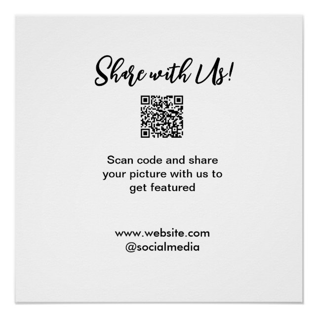 Freigabe der Bildprüfung QR-Code hinzufügen Websit Poster (Vorderseite)