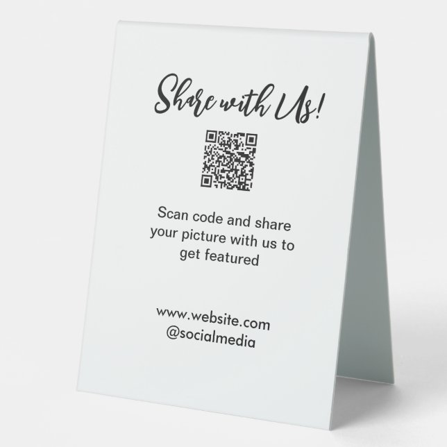 Freigabe der Bildprüfung QR-Code hinzufügen Websit Tischaufsteller (Vorderseite)
