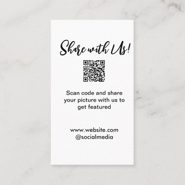 Freigabe der Bildprüfung QR-Code hinzufügen Websit Visitenkarte (Vorderseite)