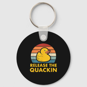 Freigabe des Quackin Quote Rubber Duckling Acc Schlüsselanhänger