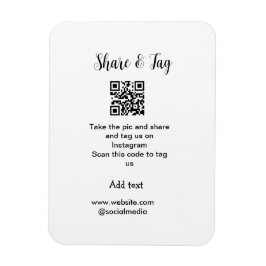 Freigabe und Tag für Instagram Scan QR Add-Website Magnet