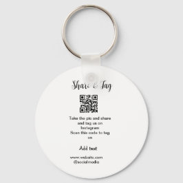 Freigabe und Tag für Instagram Scan QR Add-Website Schlüsselanhänger