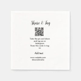 Freigabe und Tag für Instagram Scan QR Add-Website Serviette