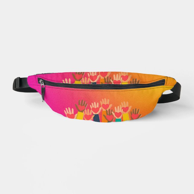 Freigabe von Liebe-2-Seiten-Druckvorlagen Bauchtasche (Vorderseite)
