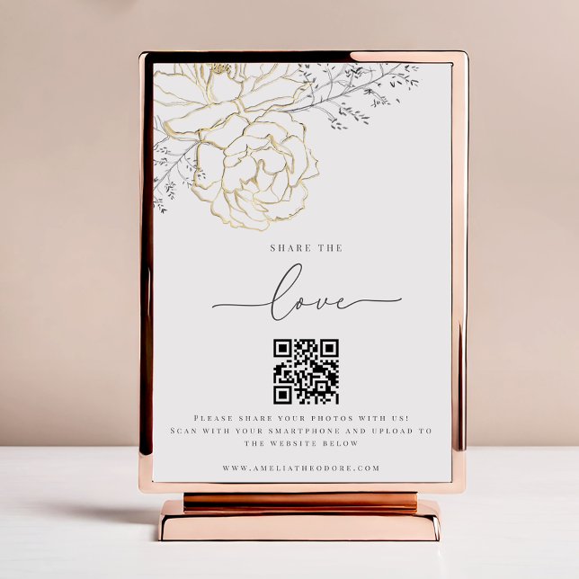 Freigeben der Liebe Elegant Wedding Foto Share QR  (Von Creator hochgeladen)