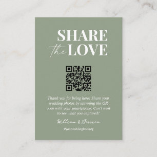 Freigeben der Liebe QR-Code Hochzeit-Foto teilen Begleitkarte