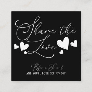 Freigeben der Liebe Simple Minimal Hearts Script-R Empfehlungskarte