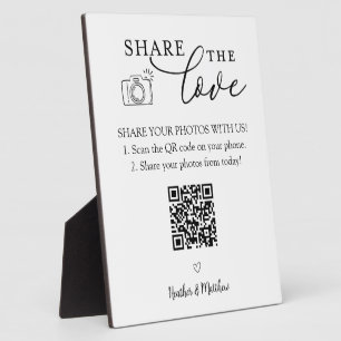Freigeben des Liebe Foto Album QR-Codes Fotoplatte