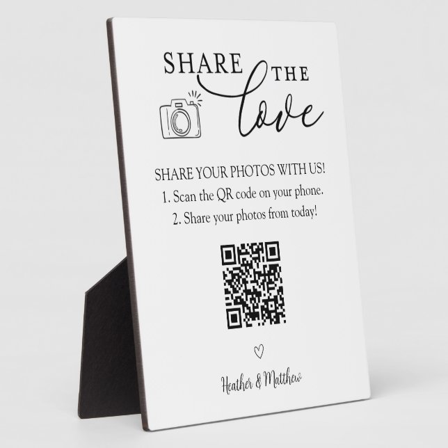 Freigeben des Liebe Foto Album QR-Codes Fotoplatte (Seite)