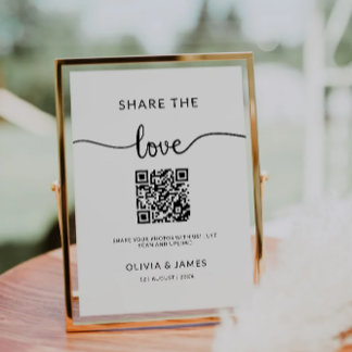 Freigeben des QR Liebe-Code-Zeichen, Hochzeitsskri Einladung