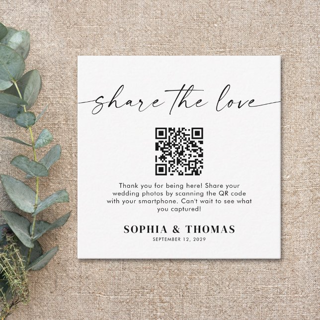Freigeben des QR-Liebe-Codes für Hochzeiten von Fo Begleitkarte (Von Creator hochgeladen)