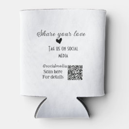 Freigeben Sie Liebe Scan QR-Code hinzufügen sozial Dosenkühler