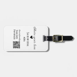 Freigeben Sie Liebe Scan QR-Code hinzufügen sozial Gepäckanhänger