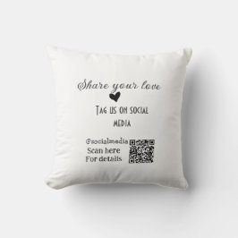 Freigeben Sie Liebe Scan QR-Code hinzufügen sozial Kissen