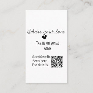 Freigeben Sie Liebe Scan QR-Code hinzufügen sozial Visitenkarte