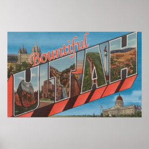 Freigebig, Utah - große Buchstabe-Szenen Poster