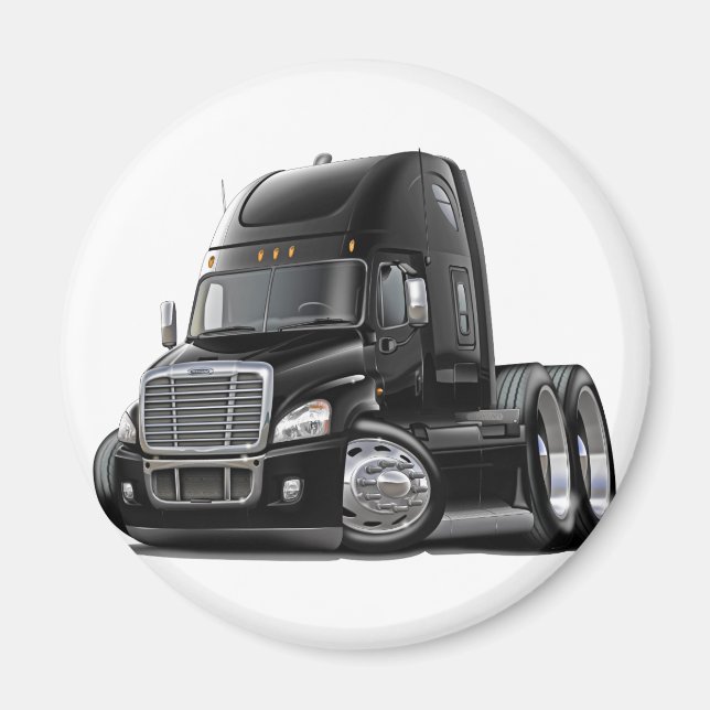 Freightliner Cascadia Black Truck Magnet (Vorne)