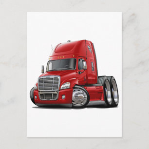 Freightliner Cascadia Red Truck Postkarte