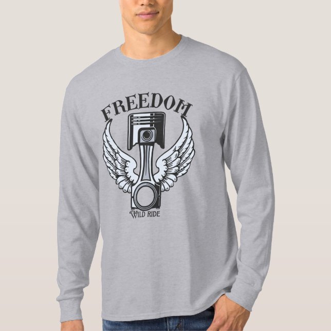 Freigiebpistolen Vintager Motorrad-T - Shirt (Vorderseite)