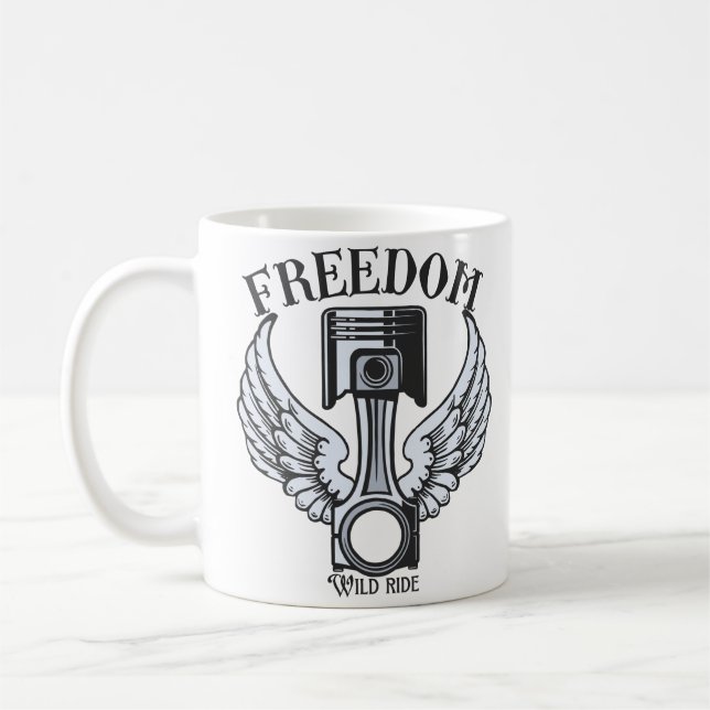 Freigiebpistolen Vintages Motorrad Kaffeetasse (Links)