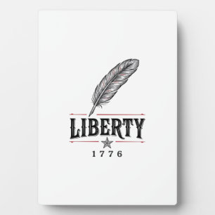Freiheit 1776 Patriotischer Feder-Vektor-Entwurf_1 Fotoplatte