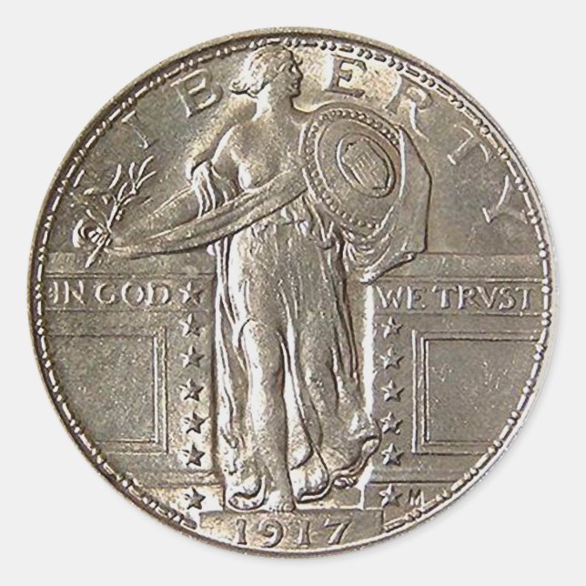 Freiheit 1917 runder aufkleber (Vorderseite)