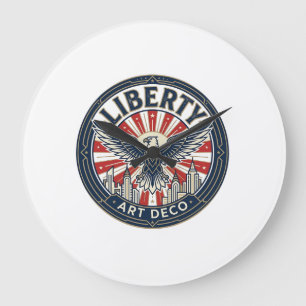Freiheit Abenteuer Patriotisch Patriotisch Pulp Bu Große Wanduhr