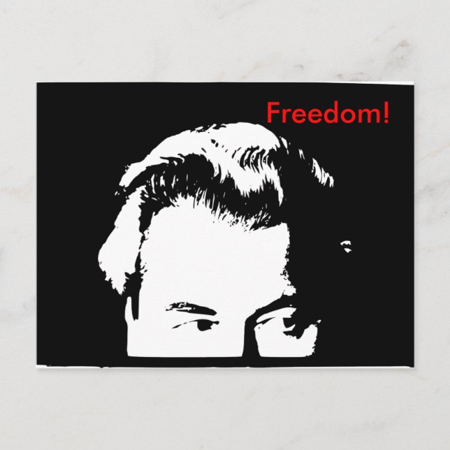 Freiheit! (aktualisiert) postkarte (Vorderseite)
