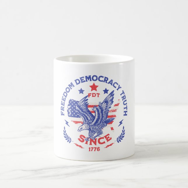 Freiheit, Demokratie und Wahrheit - FDT Kaffeetasse (Mittel)