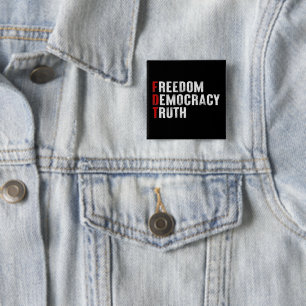 Freiheit Demokratie Wahrheit Button