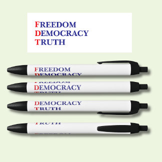 Freiheit Demokratie Wahrheit Kugelschreiber