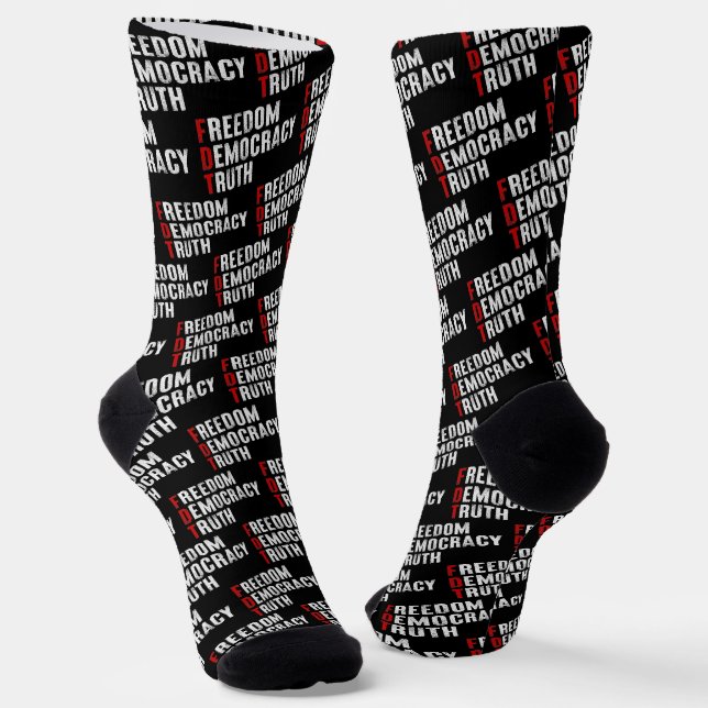 Freiheit Demokratie Wahrheit Socken (Gewinkelt)