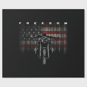 Freiheit der amerikanischen Flagge für Motorräder Geschenkpapier