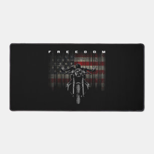 Freiheit der amerikanischen Flagge für Motorräder Schreibtischunterlage