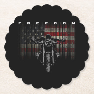 Freiheit der amerikanischen Flagge für Motorräder Untersetzer
