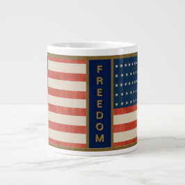 Freiheit der amerikanischen Flagge Jumbo-Tasse