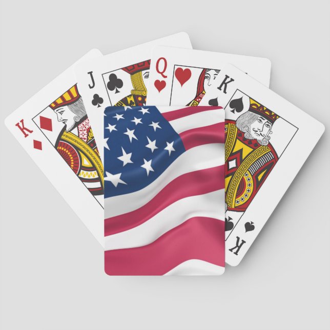 Freiheit der amerikanischen Flagge Spielkarten (Rückseite)