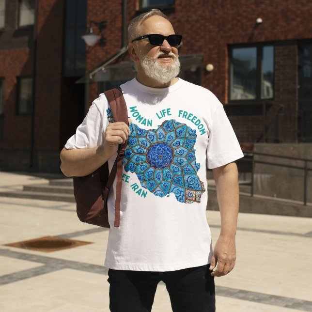 Freiheit der Frau | Persian Minakari Green T-Shirt (Woman Life Freedom | Persian Minakari Green T-Shirt)