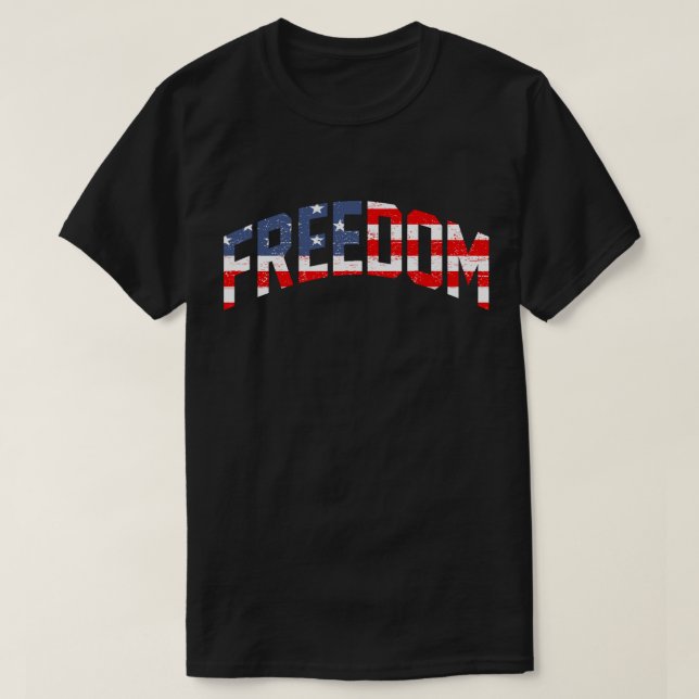 Freiheit der US Flagge T-Shirt (Design vorne)