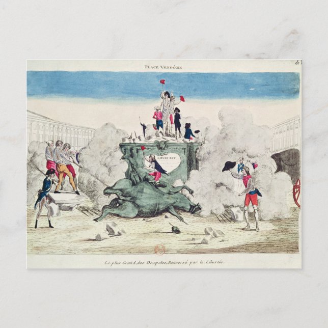 Freiheit, die Statue der Beststen zu stürzen Postkarte (Vorderseite)