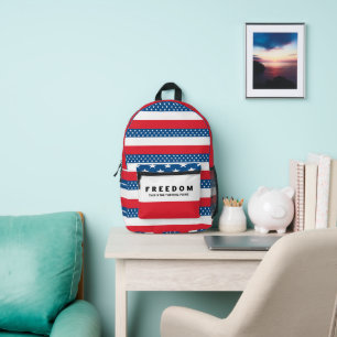 Freiheit ein echter Patriot Bedruckter Rucksack