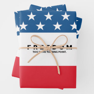 Freiheit ein echter Patriot Geschenkpapier Set