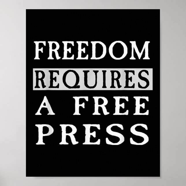 Freiheit erfordert ein freies Shirt gegen Trump T Poster (Vorne)