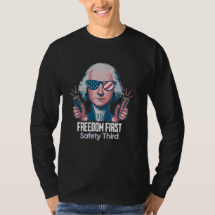 Freiheit Erste Sicherheit Dritter 4. Juli Patrioti T-Shirt