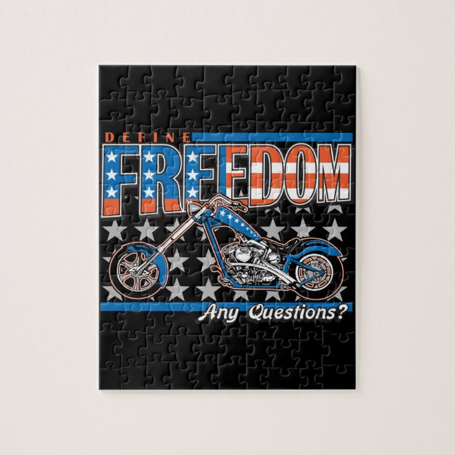 Freiheit Fahrrad amerikanische Flagge Farbe Motorr (Vertikal)