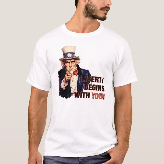 "Freiheit fängt mit Ihnen" T - Shirt an (Vorderseite)