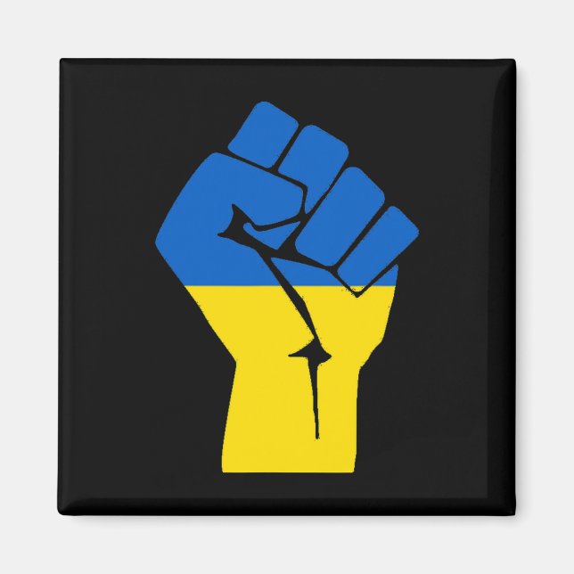 Freiheit Faust Ukraine  Magnet (Vorne)