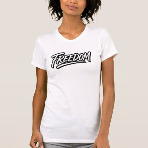FREIHEIT – Fette Pinsel Calligraphy Motivierend T-Shirt